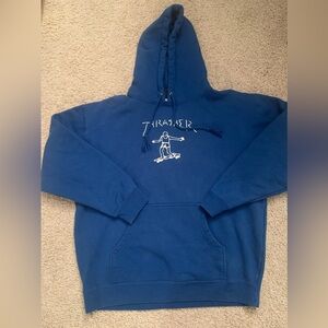 Men’s blue thrasher hoodie
